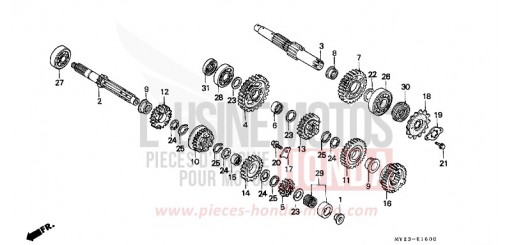 BOITE DE VITESSES NX650R de 1994
